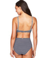 Sea Level Paloma Stripe High Waist Brief - Navy/White Swim