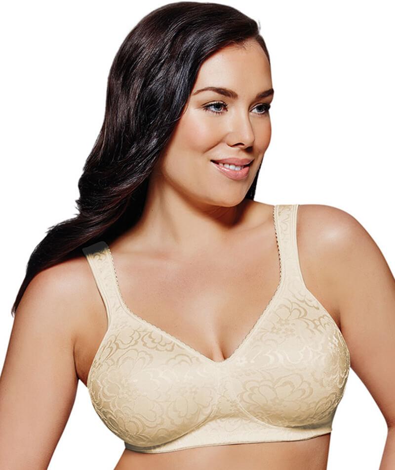 Bra Plus Size Playtex 36C Black Womens 18 Hour Lift & Support Wirefree 4745  