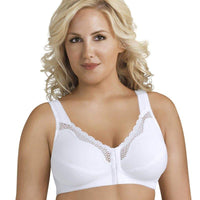 Exquisite Form Fully Front Close Cotton Posture Bra With Lace