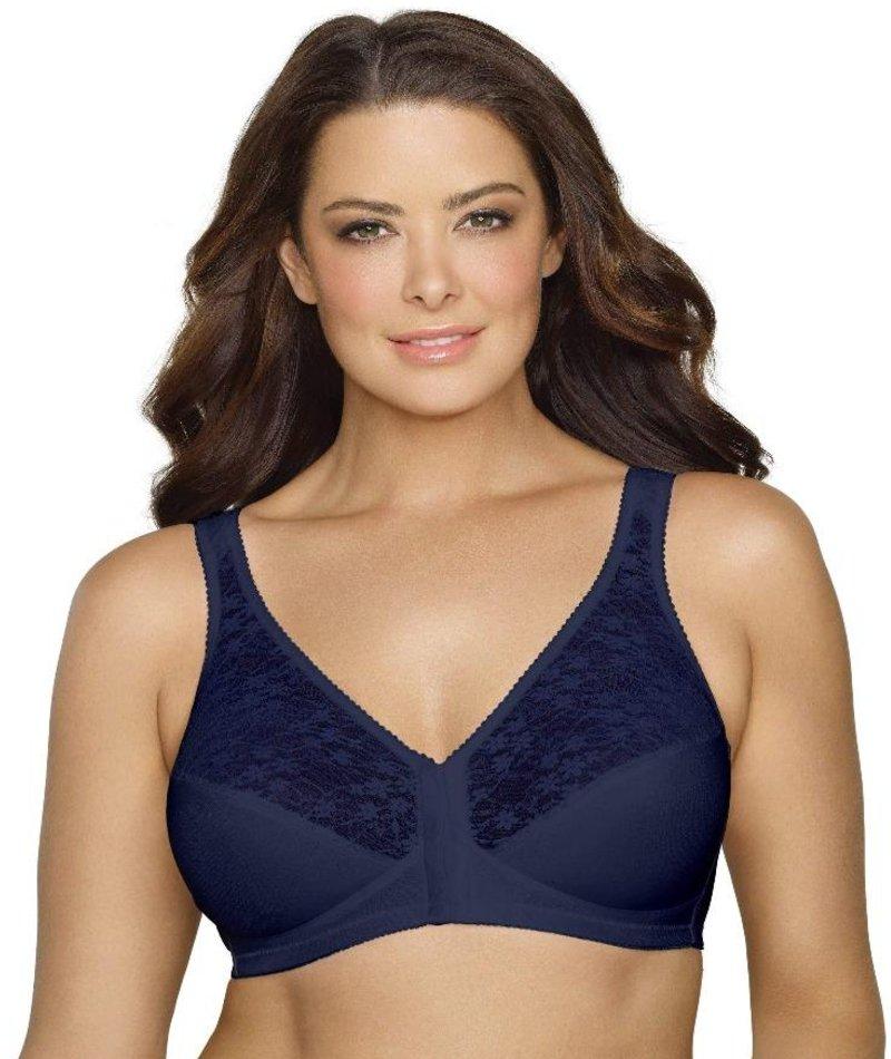 Exquisite Form Fully Front Close Wire-Free Posture Bra With Lace - Wal -  Curvy