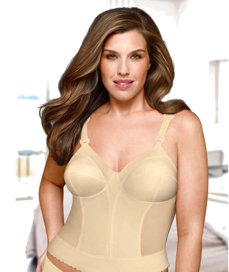 Comfortable and flexible beige corset with straps