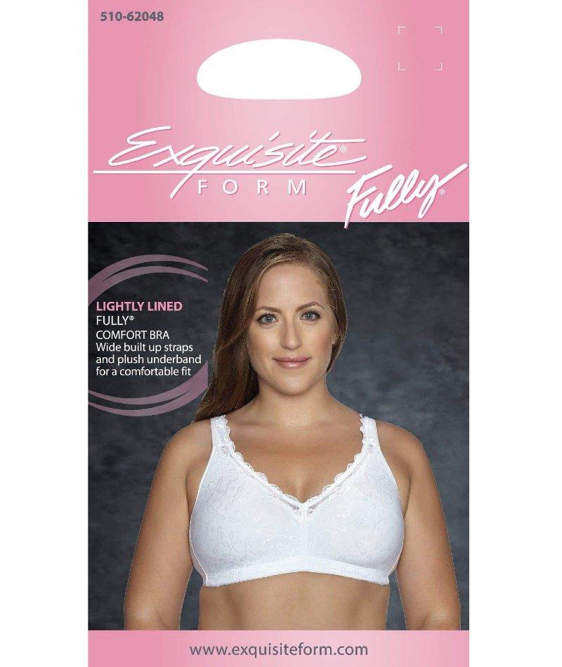 Exquisite Form Bras Fully Lace Soft Cup Bra w/ breathable comfort 2526 46DD  NWT