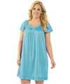 Exquisite Form Flutter Sleeve Gown - Ocean Haze Sleep / Lounge