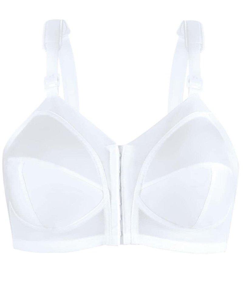 Collections Etc Front Hook Closure Exquisite Form Support Bra 38d White  Full Coverage Bras : Target