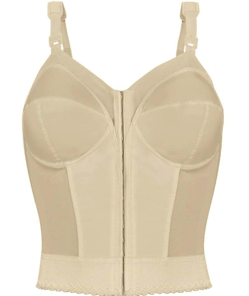 Exquisite Form Fully Front Close Longline Posture Bra - Beige - Curvy Bras