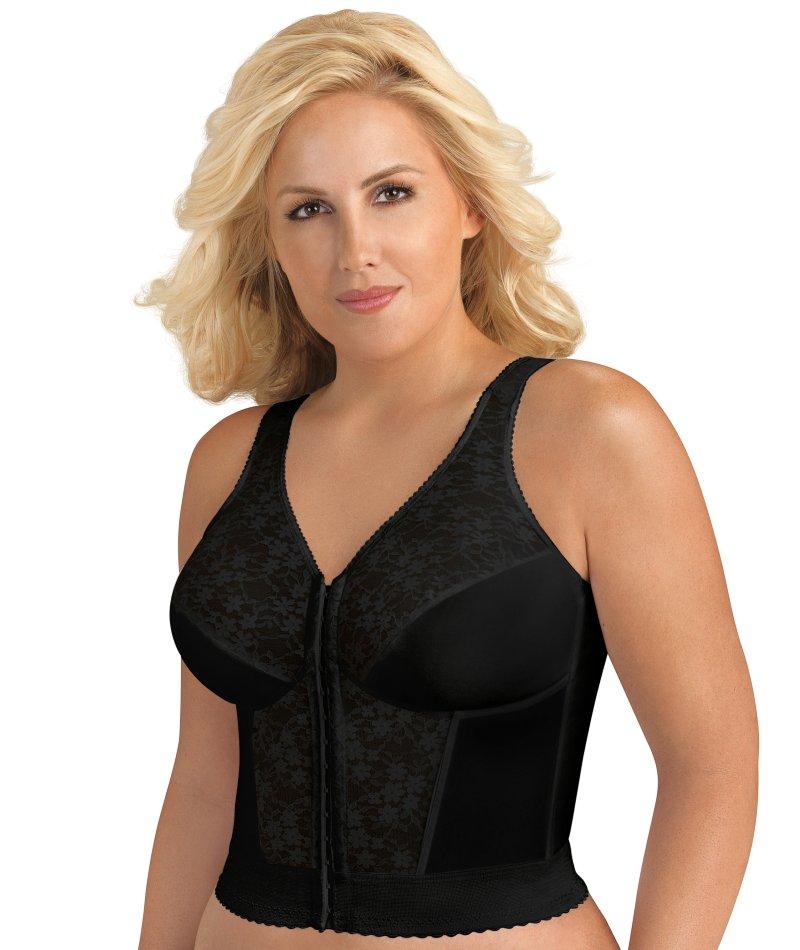 Cathalem Longline Full Coverage Bra with Back and Side Support Womens  Bra(Black,40)