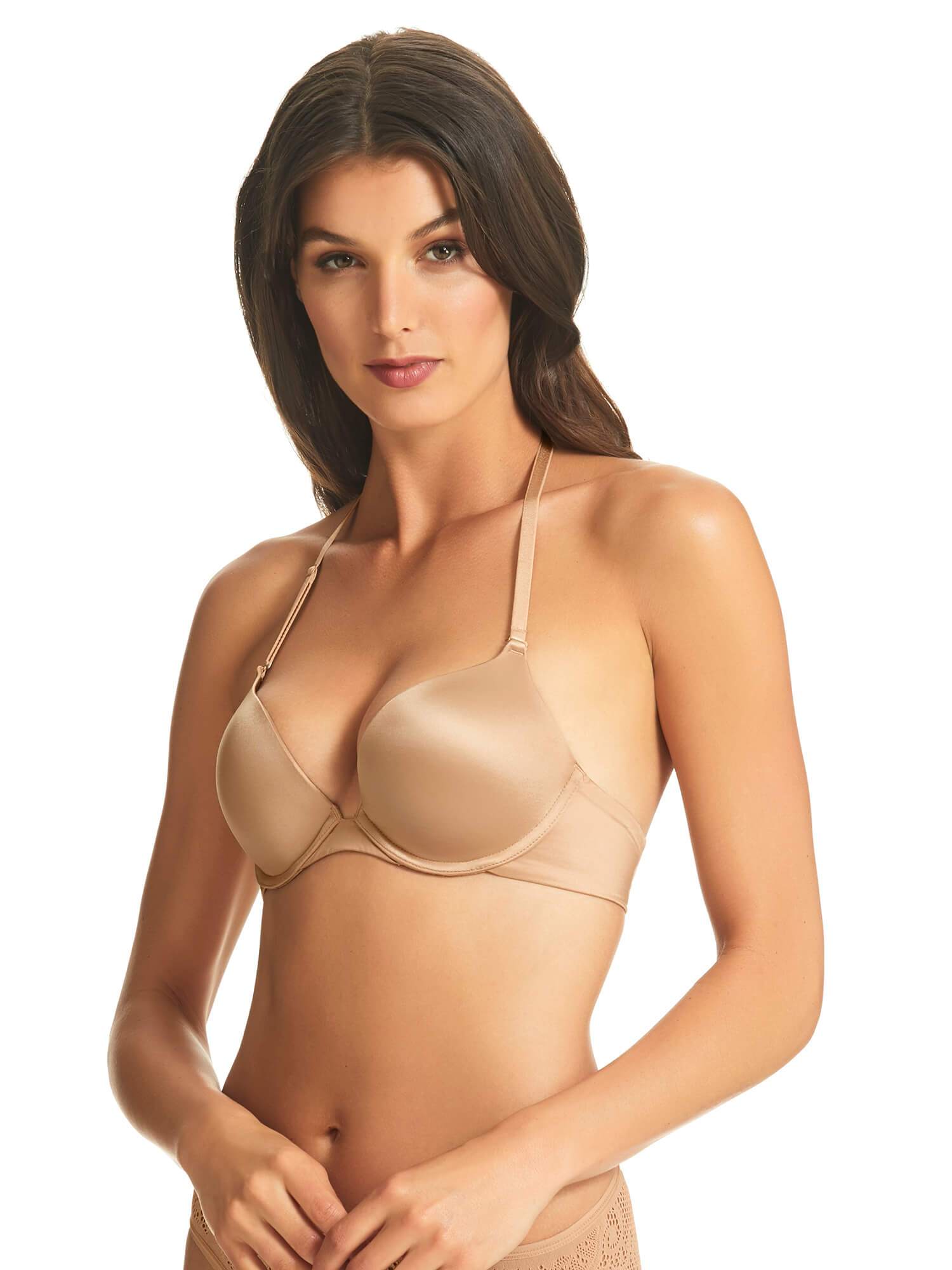 SOLD OUT! CLEARANCE! Nude Plus-Size Seamless 5-Way Convertible Bra 46D