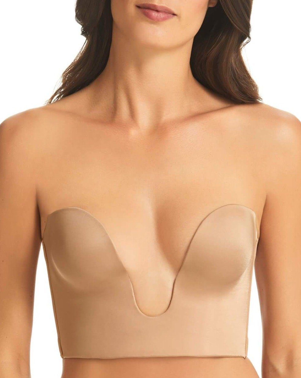 Fine Lines Refined 4 Way Convertible U Plunge Strapless Bustier In Nude