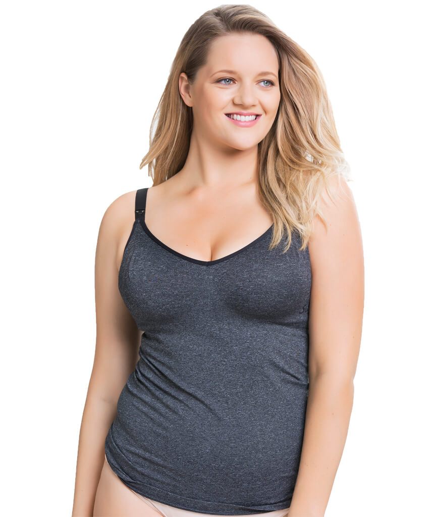  Playtex Women's Maternity Nursing Camisole with Built-in-Bra,  Black, X-Large : Clothing, Shoes & Jewelry