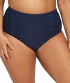 Artesands Melange Rouched Side High Waist Swim Brief - Navy Swim