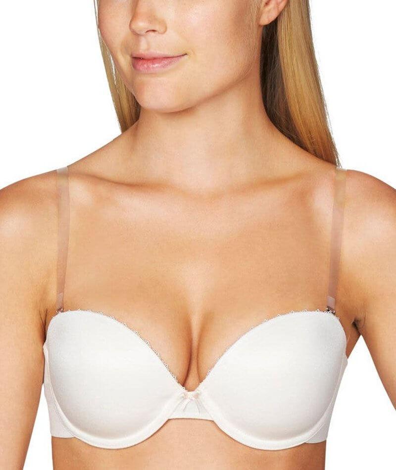 Buy Padded Underwired Strapless Bra with Transparent Straps & Band