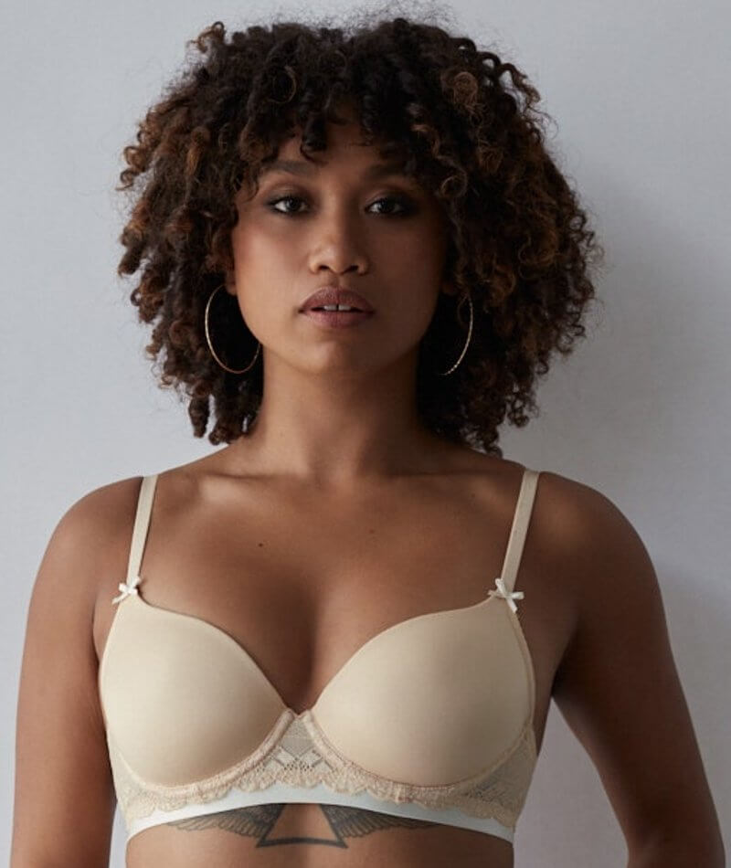 Me. by Bendon Geometric Lace Full Coverage Contour Bra - Toasted