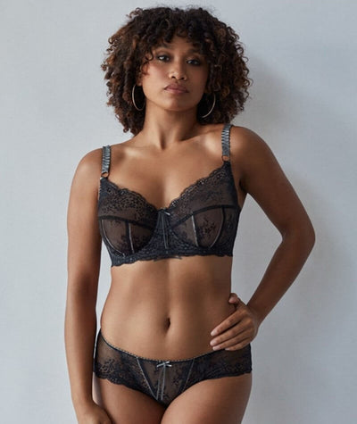 Soma Stunning Support Balconet Black & Nude Lace Bra Size 32DD - $28 - From  Madelynn