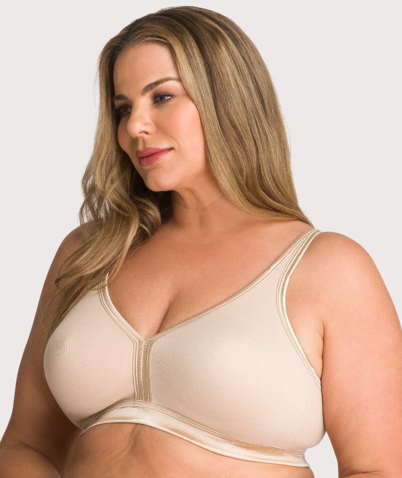 Women's Bra Full Coverage Plus Size Wirefree Cotton Maternity Nursing Bra  (Color : White, Size : 42C)