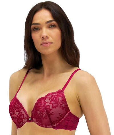 red lace push up bra