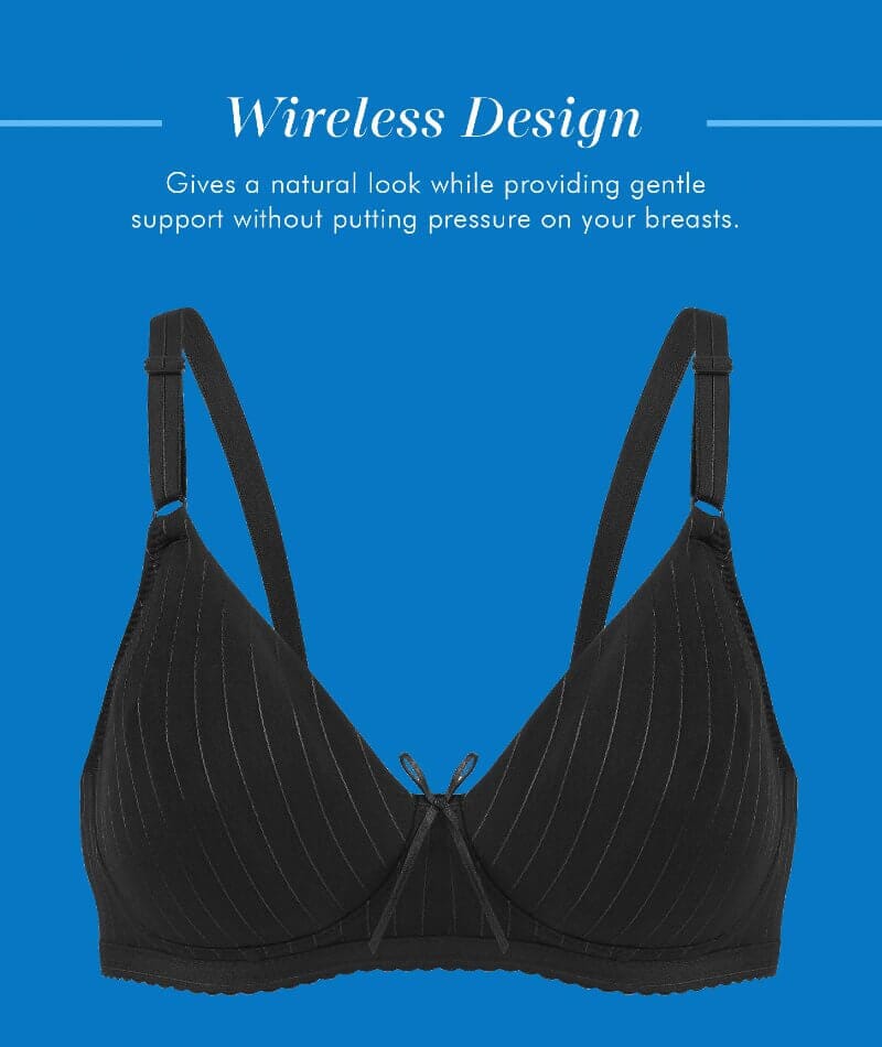 Women's Bestform 5006222 Casual Essentials Lined Jacquard Wire-Free Bra  (Mochalite 40B)