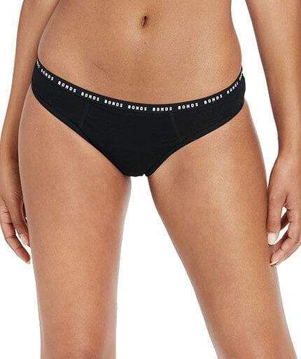 Bonds Women's Underwear Bloody Comfy Period Undies Tanga Brief Moderate,  Black, 6 : : Clothing, Shoes & Accessories