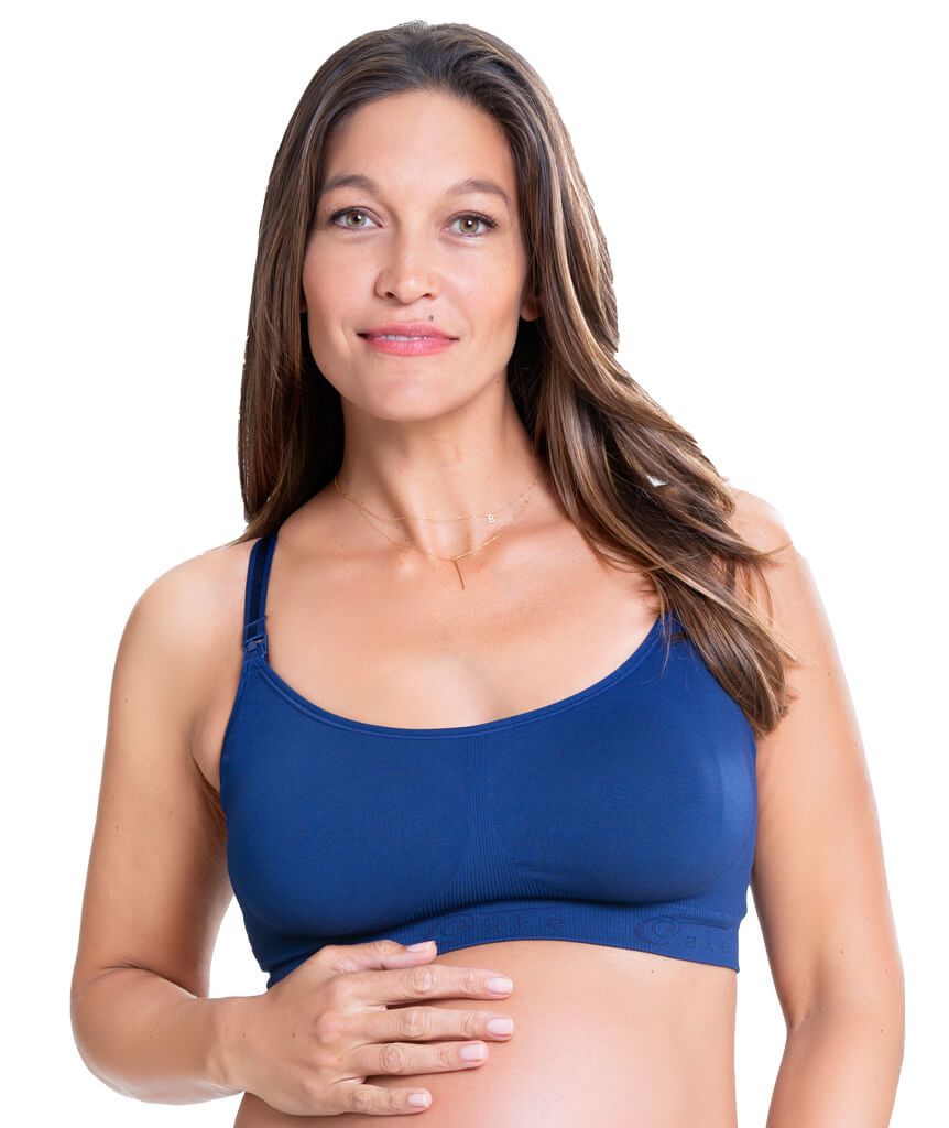 Buy Maternity Bra - Non-Wired & Non-Padded Bra Combo Pack of 3 - Nursing Bra  for Feeding Women - Breathable Breast feeding Bra Combo Multicolored  (Blue,Skin & Rani) at