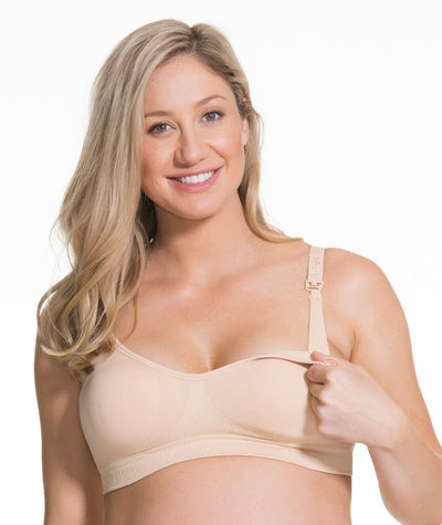 Women's Nursing Bras for Breastfeeding Pregnancy Wirefree Maternity Bras  Seamless Sleep Sports Bra Bralettes (X-Large, Beige) at  Women's  Clothing store