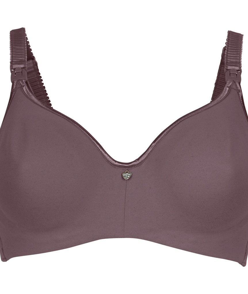 Cacique Seamless Lightly Lined No Wire Maternity Nursing Bra BROWN