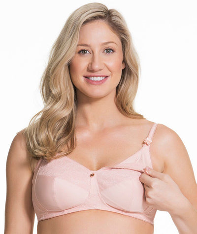 Cake Maternity Chantilly Busty Wire Free Lace Nursing Bralette for  Breastfeeding, Wireless Maternity Bra (for E-G Cups), Blue, Small