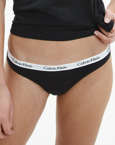 Calvin Klein Women's Carousel Logo Cotton Bikini-Panty, Black/White/Grey,  Large at  Women's Clothing store