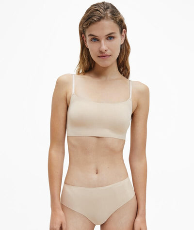 Calvin Klein Invisibles Comfort Lightly Lined Retro Bralette - Bare - Curvy  Bras