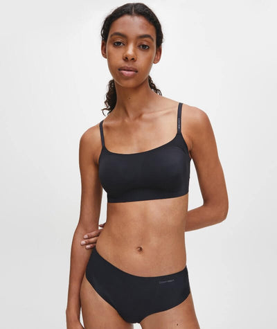 Calvin Klein Invisibles Comfort Lightly Lined Triangle Bralette Qf5753 In  Black