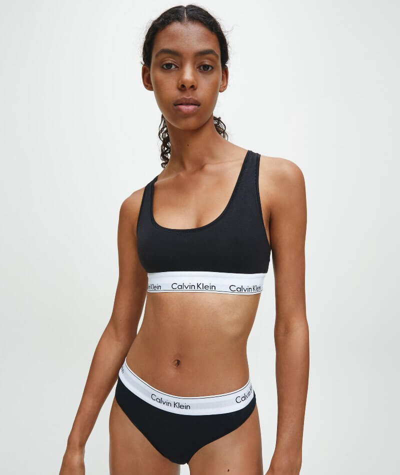 Calvin Klein Modern Cotton Bikini Brief - Black - Curvy Bras