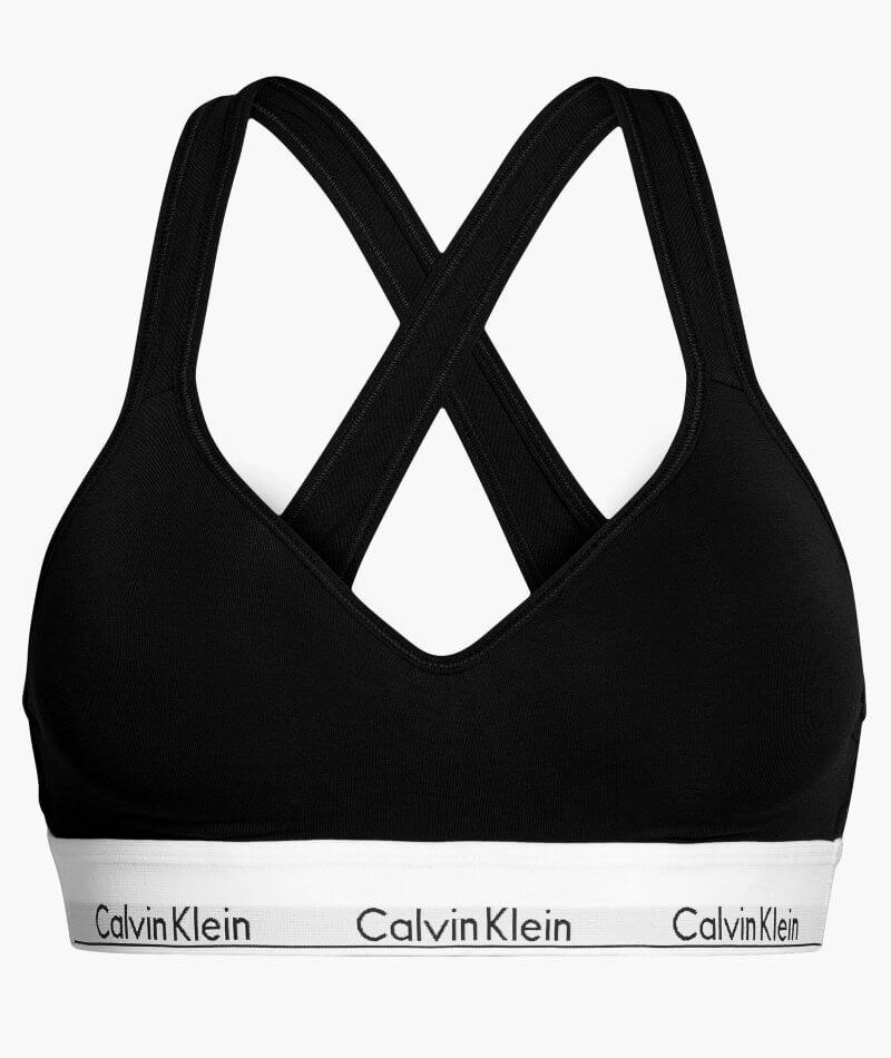 Calvin Klein Black Modern Cotton - Lightly Bras Curvy - Bralette Lined
