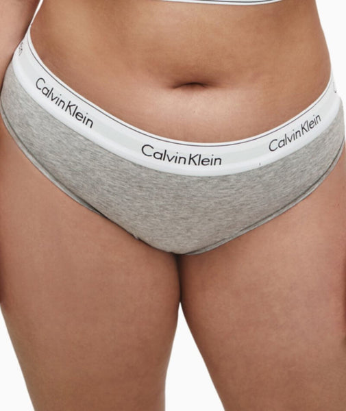 Calvin Klein Modern Cotton Plus Bras Heather Brief - - Curvy Grey Hipster