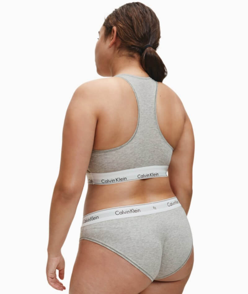 Calvin Klein Womens Ultimate Cotton Stretch Thong Heather Grey