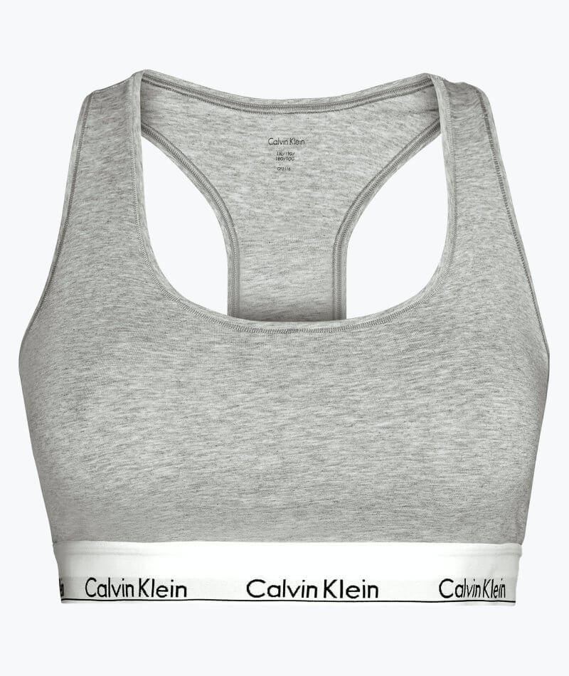Calvin Klein Women's Modern Cotton Racerback Bralette Bra Heather