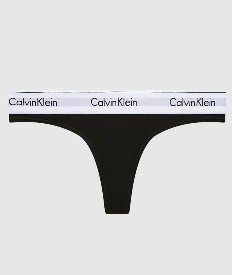 Calvin Klein Modern Cotton Thong - Black - Curvy Bras