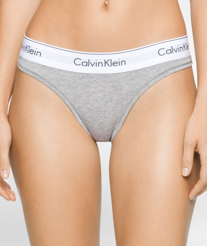 Calvin Klein CK One Days Of The Week 7-Pack Thong, Grey Heather/Colour  Waistband
