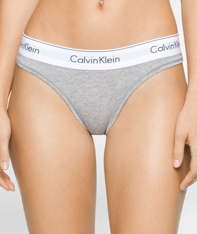 Calvin Klein Modern Cotton Thong Bras Curvy - Heather - Grey