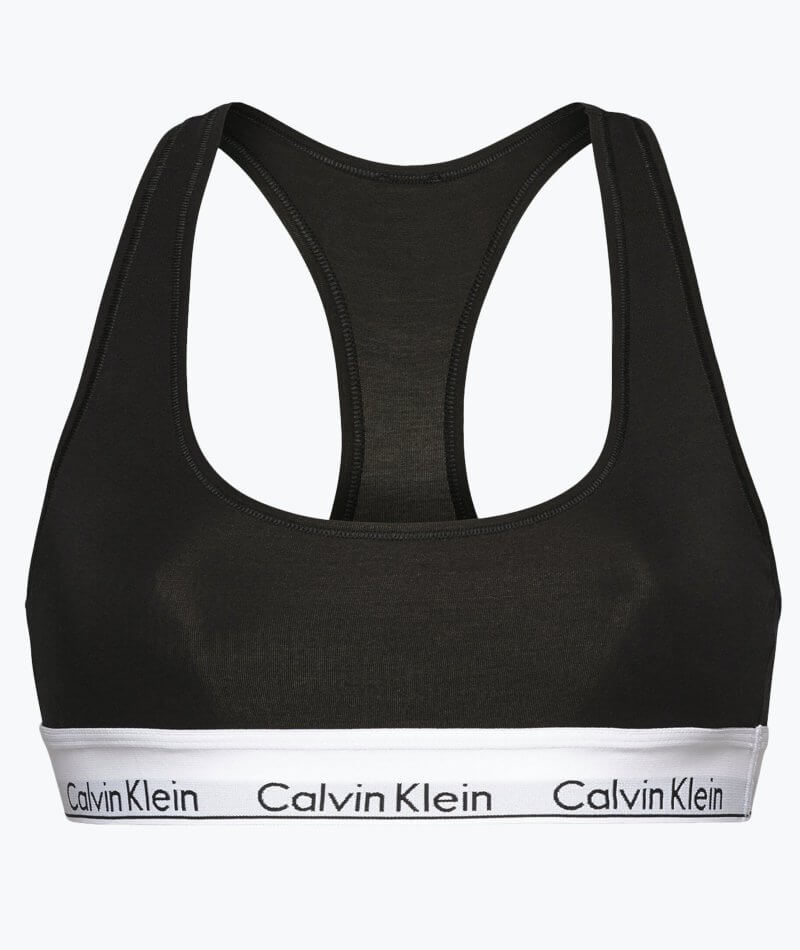 Calvin Klein Modern Cotton Unlined Bralette - Black - Curvy