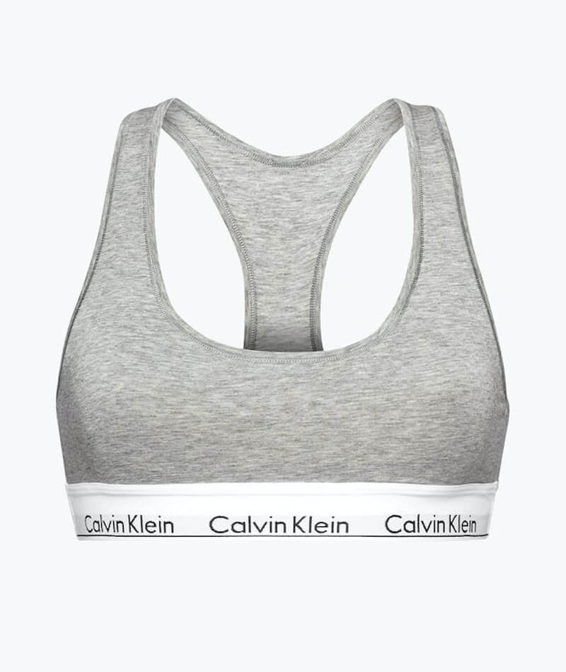 Calvin Klein Underwear Cotton Unlined Bra in Grey Heather