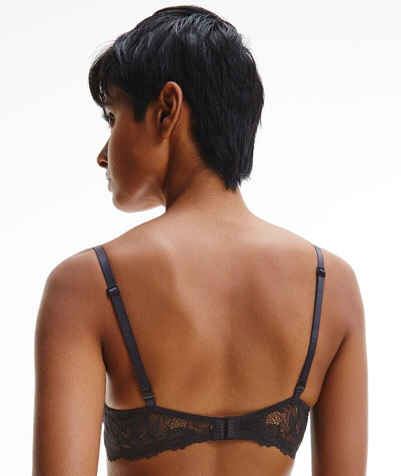 Calvin Klein Push-up bra SHEER MARQUISETTE in black