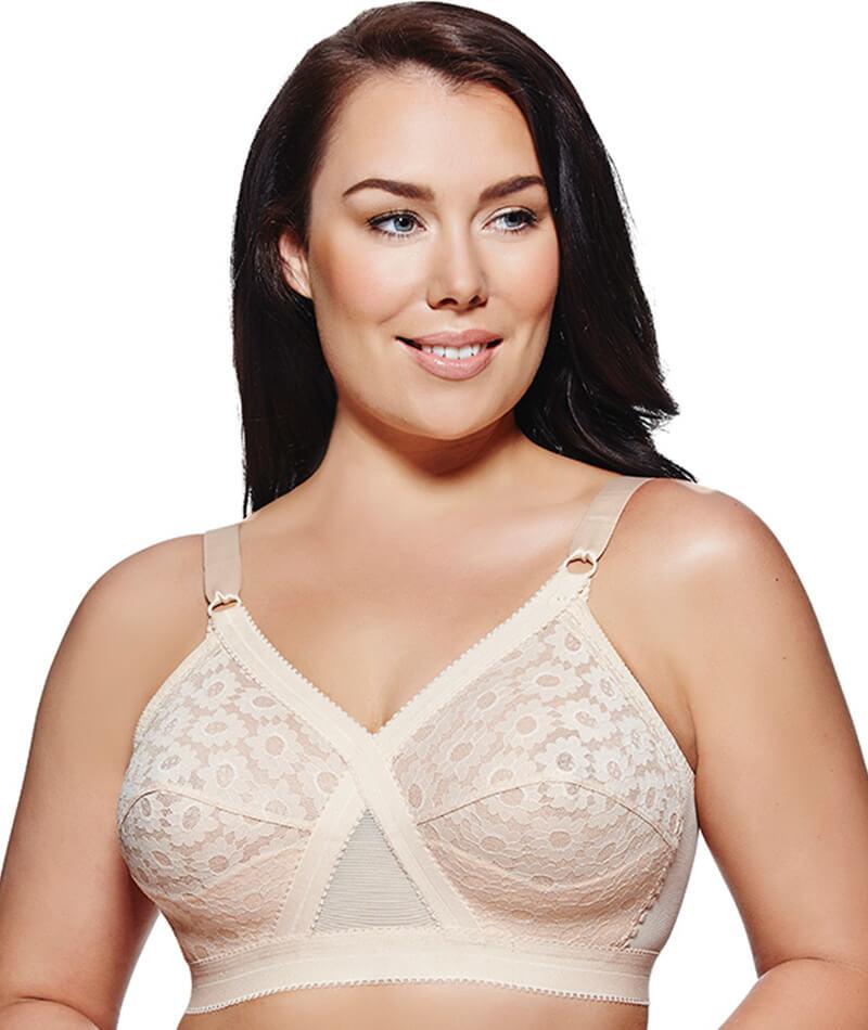 Playtex 655 Cross Your Heart Lightly Lined Wirefree Bra Size 32b White for  sale online