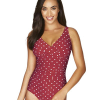 Sea Level Eco Essentials Short Sleeve A-DD Cup One Piece Swimsuit - Bl -  Curvy