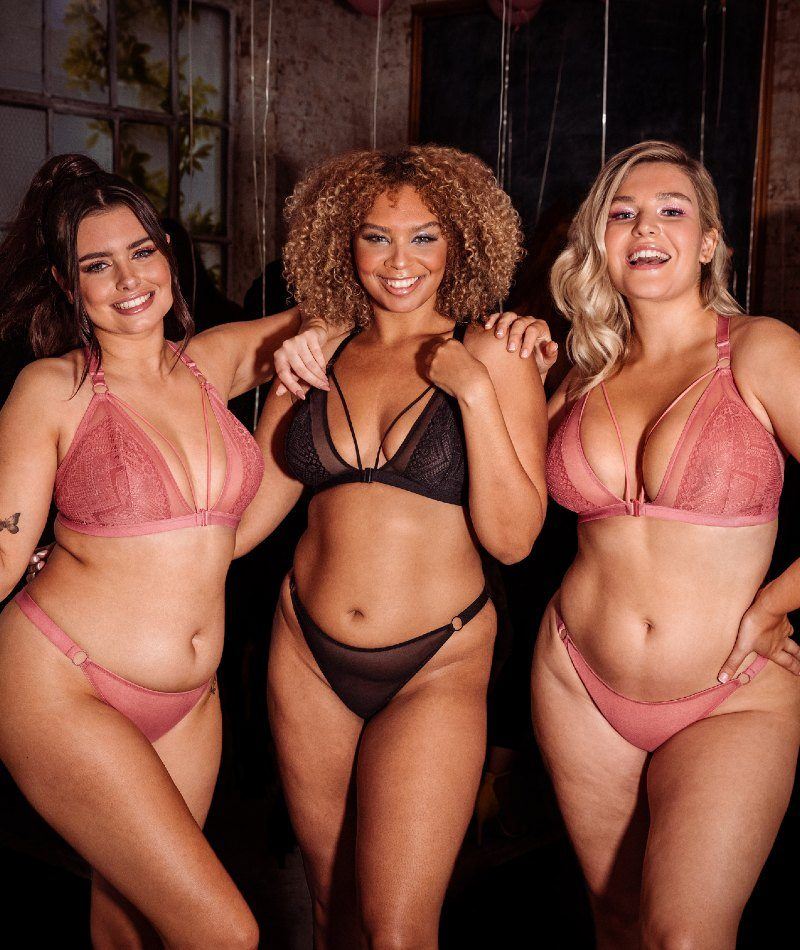 Curvy Kate Front and Centre Wire-free Bralette - Rose - Curvy Bras