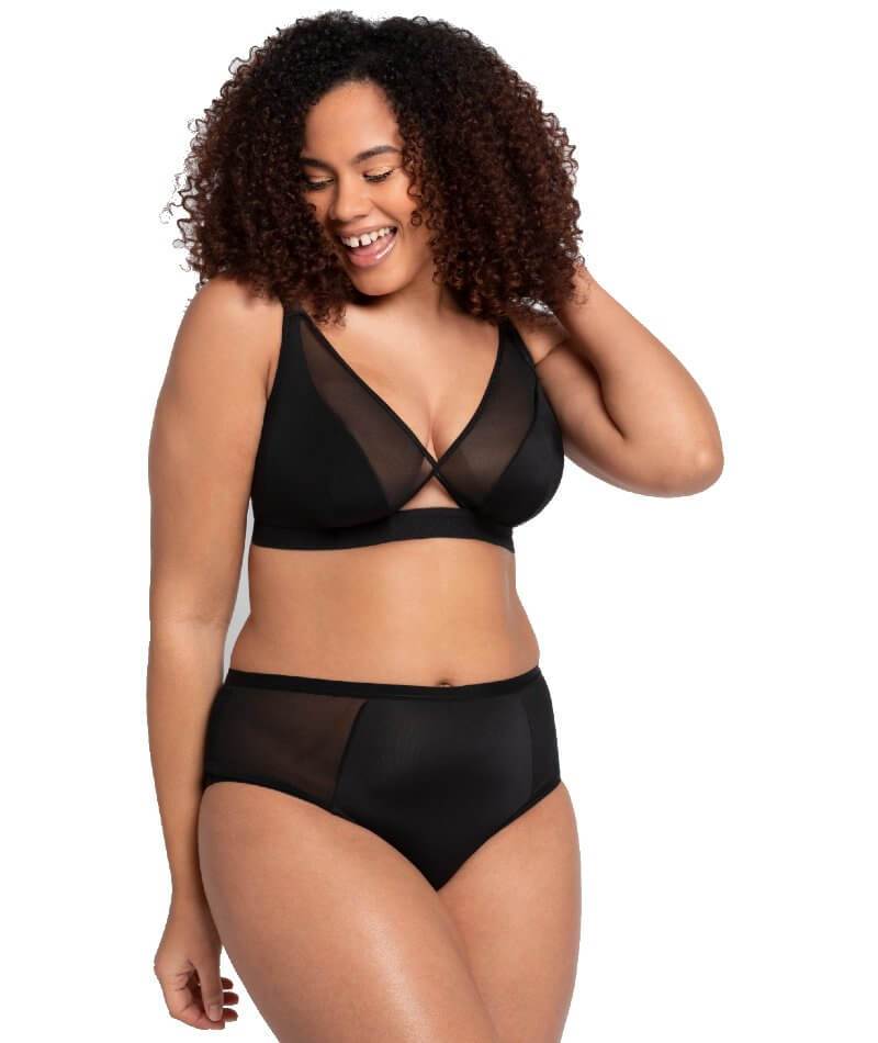 Curvy Kate Get Up and Chill Wire-free Bralette - Black - Curvy Bras