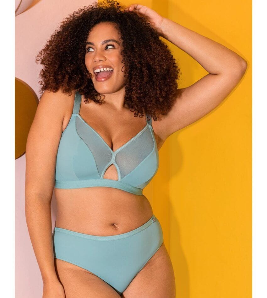 Curvy Kate Get Up and Chill Wire-free Bralette - Sage Green - Curvy Bras
