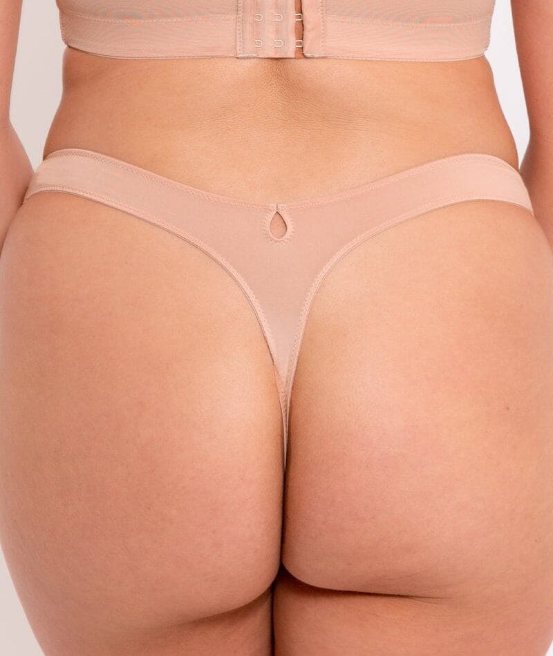 Curvy Kate Hey Girls Thong - Latte - Curvy Bras