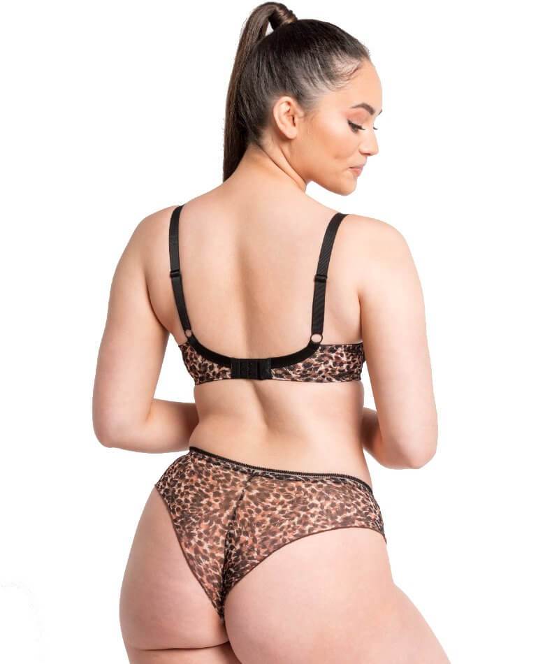I Saw It First mesh lingerie set in animal print