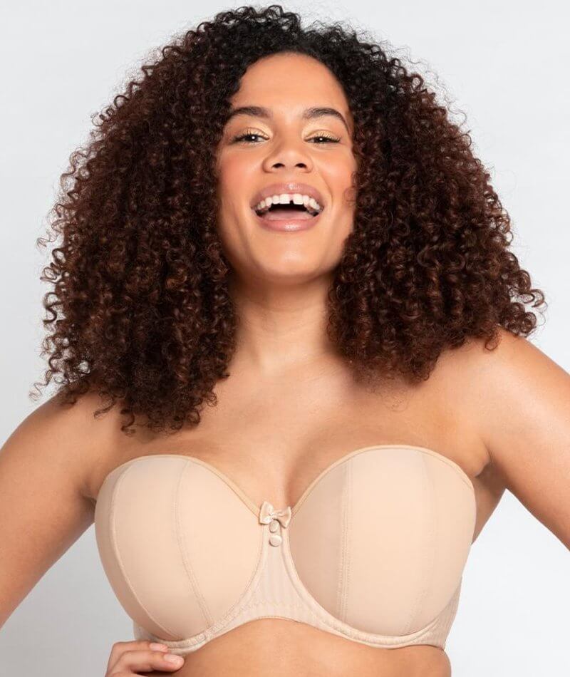 CURVY KATE Luxe Strapless Bra Biscotti CK2601 IN NUDE OR IVORY COLOUR  (AA-69)