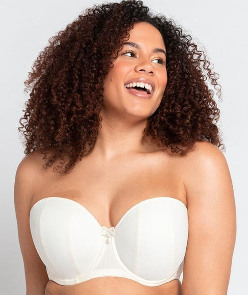 Curvy Kate Women Luxe Strapless Everyday Bra, Off-White (Ivory