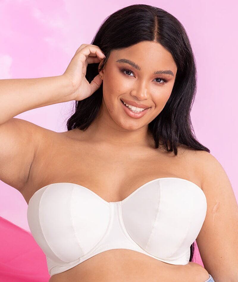 Curvy Kate Women Luxe Strapless Everyday Bra, Off-White (Ivory