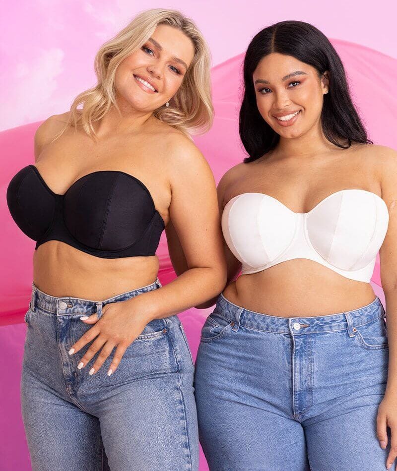 I'm plus-size with 40D boobs - I did a strapless bra try-on, I'm shocked by  how incredible it is, the girls look good